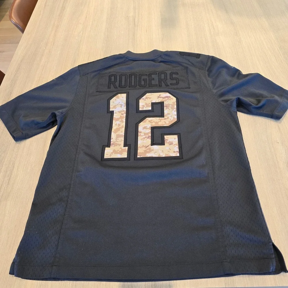 Nike Green Bay Packers‎ Aaron Rodgers Salute to Service Jersey Mens Medium Black